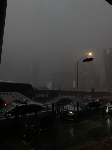 Massive rainfall and thunderstorm